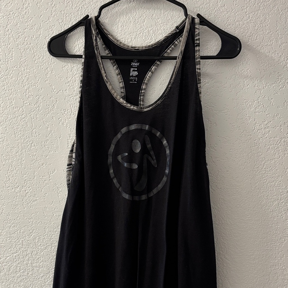Zumba Fitness Black and Gray Tank Top